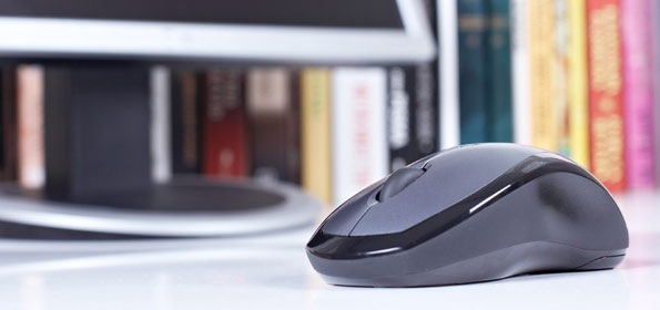 mouse with part of the computer screen