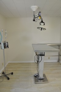 surgery room with surgery table and light at Buckburns Oakville