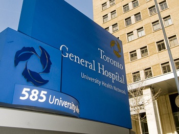 external sign for Toronto General Hosptial